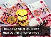 PBoC to Conduct 500 Billion Yuan Outright Reverse Repo on April 15