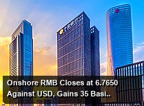 Onshore RMB Closes at 6.7650 Against USD, Gains 35 Basis Points